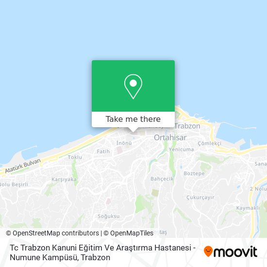 Tc Trabzon Kanuni Eğitim Ve Araştırma Hastanesi - Numune Kampüsü map