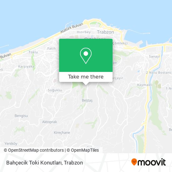 Bahçecik Toki Konutları map