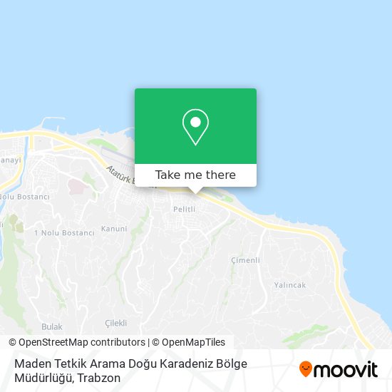 Maden Tetkik Arama Doğu Karadeniz Bölge Müdürlüğü map