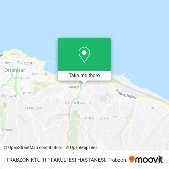 TRABZON KTU TIP FAKULTESI HASTANESI map