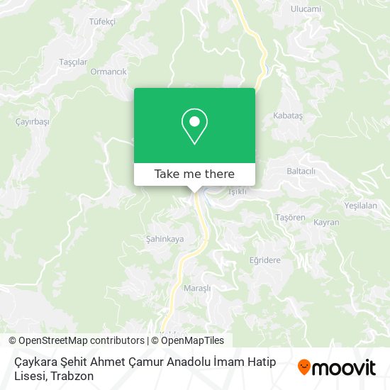Çaykara Şehit Ahmet Çamur Anadolu İmam Hatip Lisesi map