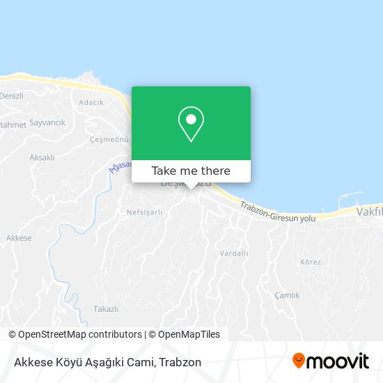 Akkese Köyü Aşağıki Cami map