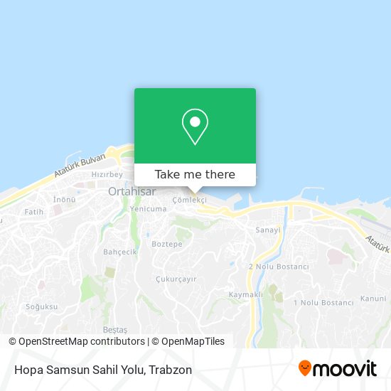 Hopa Samsun Sahil Yolu map