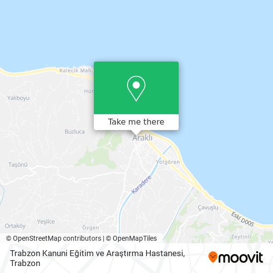 Trabzon Kanuni Eğitim ve Araştırma Hastanesi map