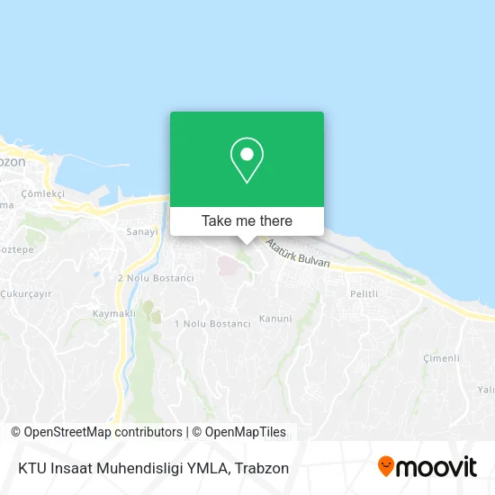 KTU Insaat Muhendisligi YMLA map