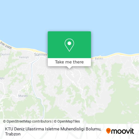 KTU Deniz Ulastirma Isletme Muhendisligi Bolumu map