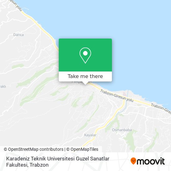 Karadeniz Teknik Universitesi Guzel Sanatlar Fakultesi map