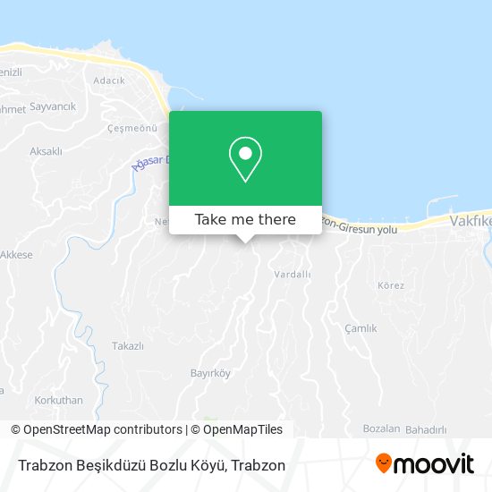 Trabzon Beşikdüzü Bozlu Köyü map
