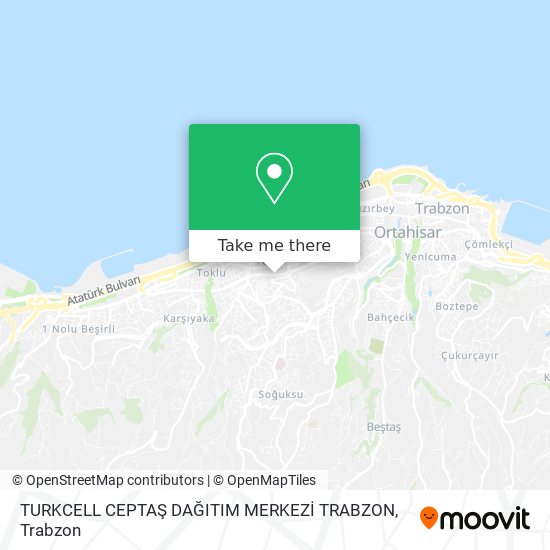 TURKCELL CEPTAŞ  DAĞITIM MERKEZİ TRABZON map