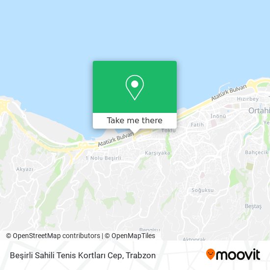 Beşirli Sahili Tenis Kortları Cep map