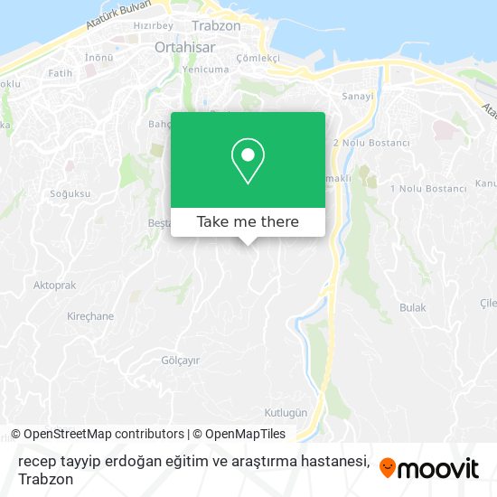 recep tayyip erdoğan eğitim ve araştırma hastanesi map