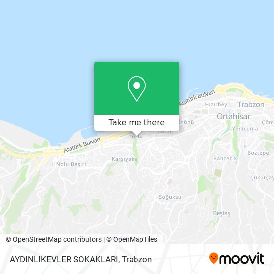 AYDINLIKEVLER SOKAKLARI map