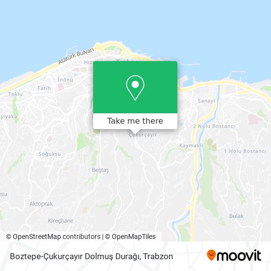 Boztepe-Çukurçayır Dolmuş Durağı map
