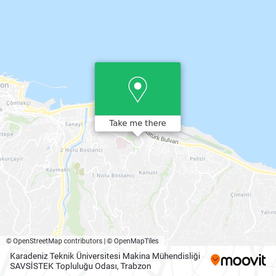 Karadeniz Teknik Üniversitesi Makina Mühendisliği SAVSİSTEK Topluluğu Odası map