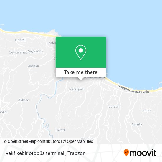 vakfıkebir otobüs terminali map