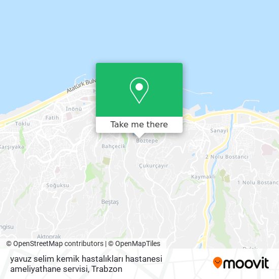 yavuz selim kemik hastalıkları hastanesi ameliyathane servisi map