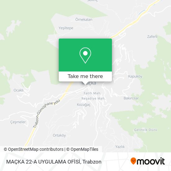 MAÇKA 22-A UYGULAMA OFİSİ map