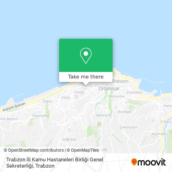 Trabzon İli Kamu Hastaneleri Birliği Genel Sekreterliği map