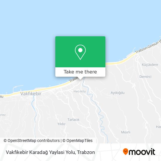 Vakfikebir Karadağ Yaylasi Yolu map