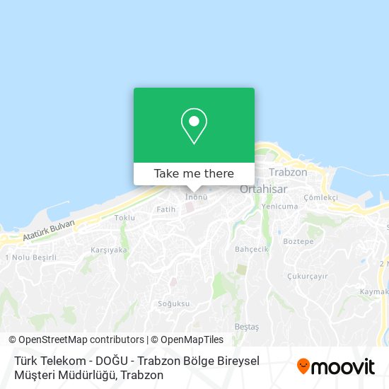 Türk Telekom - DOĞU - Trabzon Bölge Bireysel Müşteri Müdürlüğü map