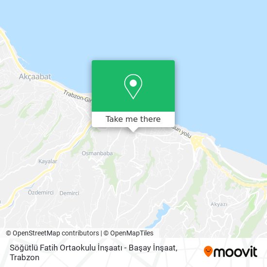 Söğütlü Fatih Ortaokulu İnşaatı - Başay İnşaat map