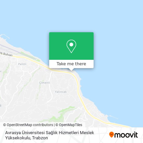 Avrasya Üniversitesi Sağlık Hizmetleri Meslek Yüksekokulu map