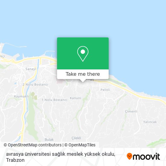 avrasya üniversitesi sağlık meslek yüksek okulu map