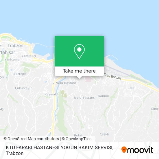 KTU FARABI HASTANESI YOGUN BAKIM SERVISI map