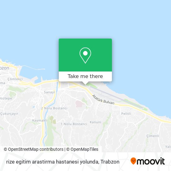 rize egitim arastirma hastanesi yolunda map