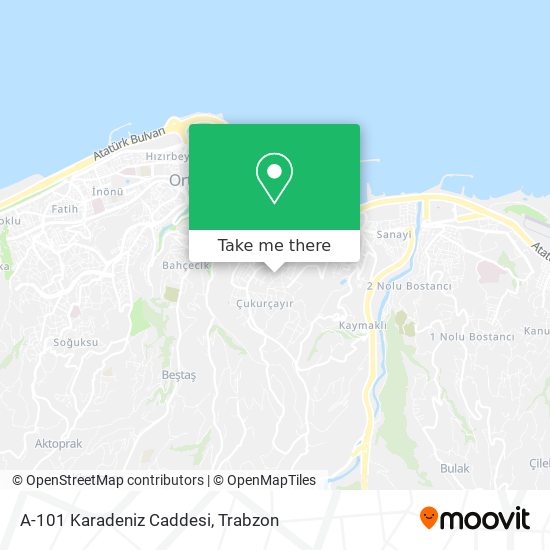 A-101 Karadeniz Caddesi map