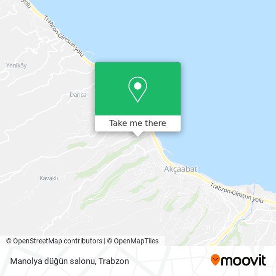 Manolya düğün salonu map