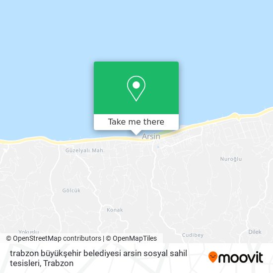 trabzon büyükşehir belediyesi arsin sosyal sahil tesisleri map