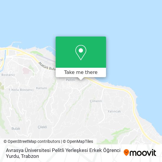 Avrasya Üniversitesi Pelitli Yerleşkesi Erkek Öğrenci Yurdu map