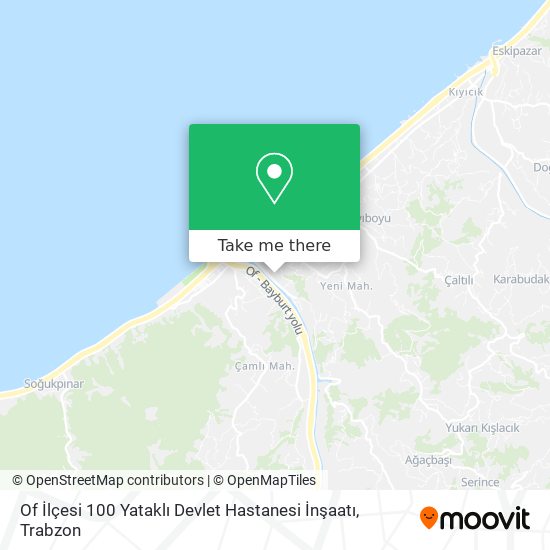 Of İlçesi 100 Yataklı Devlet Hastanesi İnşaatı map