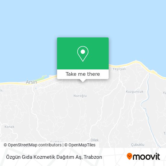 Özgün Gıda Kozmetik Dağıtım Aş map
