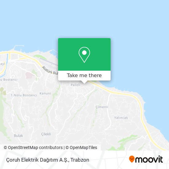 Çoruh Elektrik Dağıtım A.Ş. map