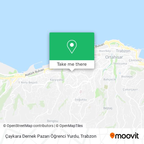 Çaykara Dernek Pazarı Öğrenci Yurdu map