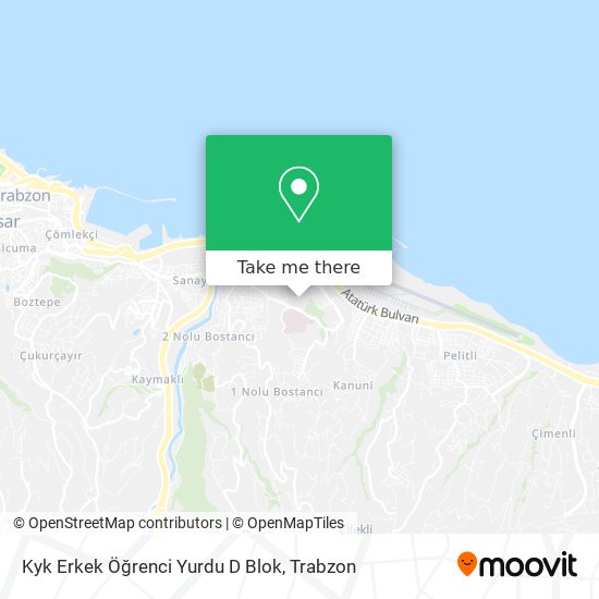 Kyk Erkek Öğrenci Yurdu D Blok map