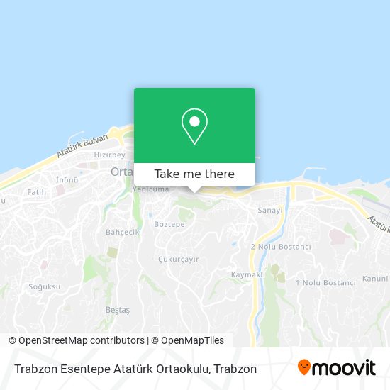 Trabzon Esentepe Atatürk Ortaokulu map