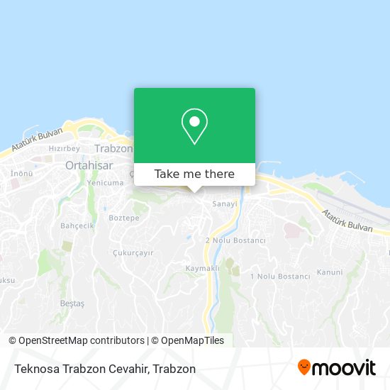 Teknosa Trabzon Cevahir map