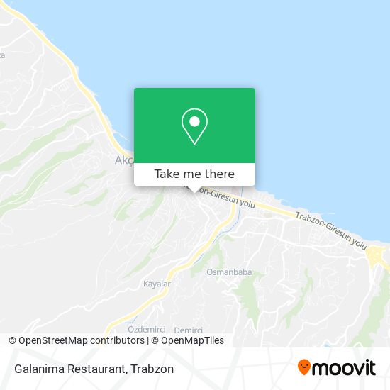 Galanima Restaurant map