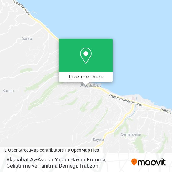 Akçaabat Av-Avcılar Yaban Hayatı Koruma, Geliştirme ve Tanıtma Derneği map