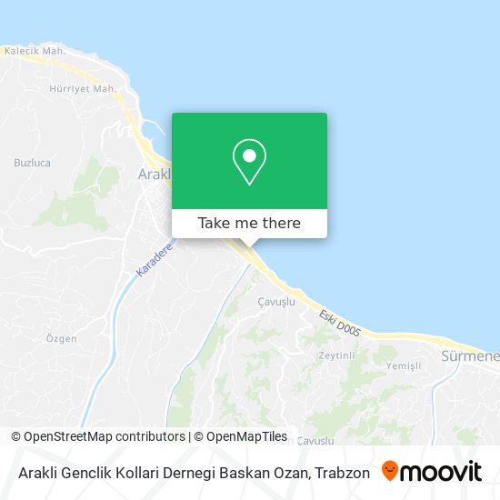 Arakli Genclik Kollari Dernegi Baskan Ozan map