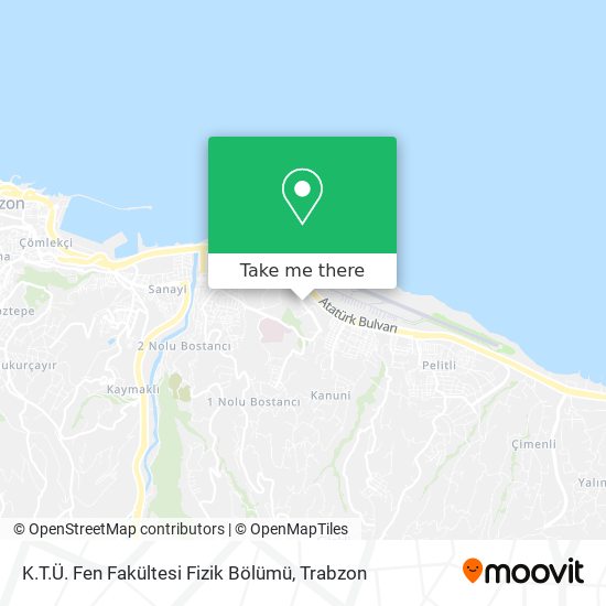 K.T.Ü. Fen Fakültesi Fizik Bölümü map