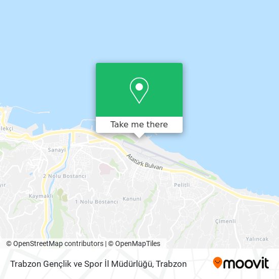 Trabzon Gençlik ve Spor İl Müdürlüğü map