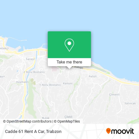 Cadde 61 Rent A Car map