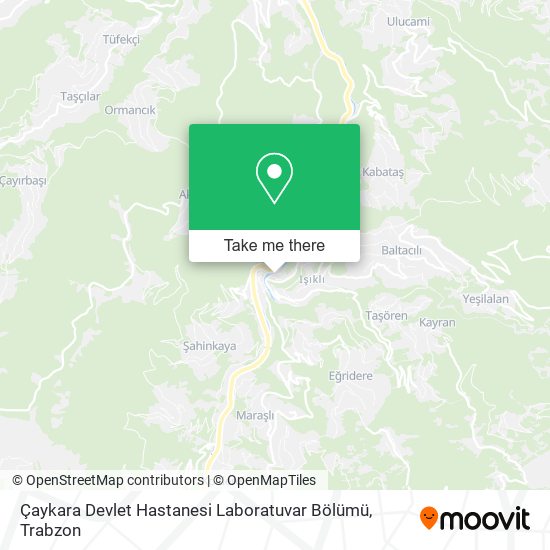 Çaykara Devlet Hastanesi Laboratuvar Bölümü map