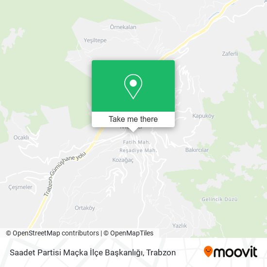 Saadet Partisi Maçka İlçe Başkanlığı map