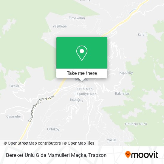 Bereket Unlu Gıda Mamülleri Maçka map