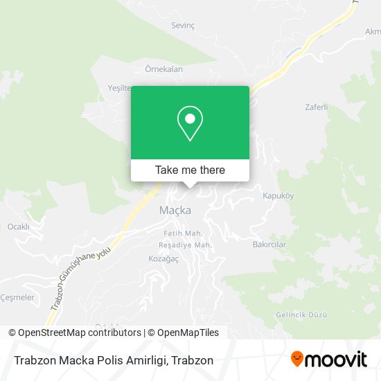 Trabzon Macka Polis Amirligi map